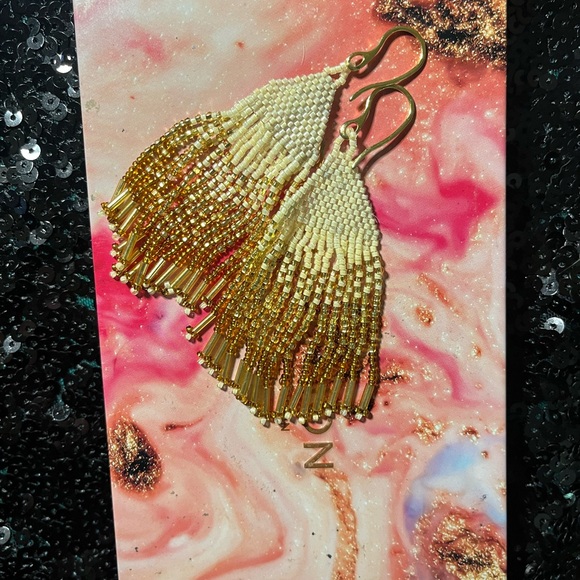 Beaded Drop Earrings - Picture 3 of 5